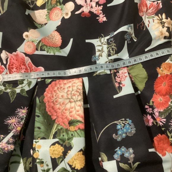 TED BAKER Navy Ottoman Alphabet Skater Dress Size 1 (Aus 8) - Picture 8 of 10